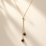 Noir Pearl Slider Necklace