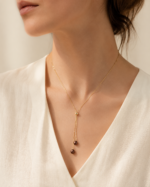 Noir Pearl Slider Necklace - Image 2