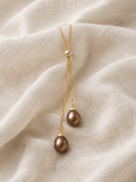 Noir Pearl Slider Necklace - Image 4